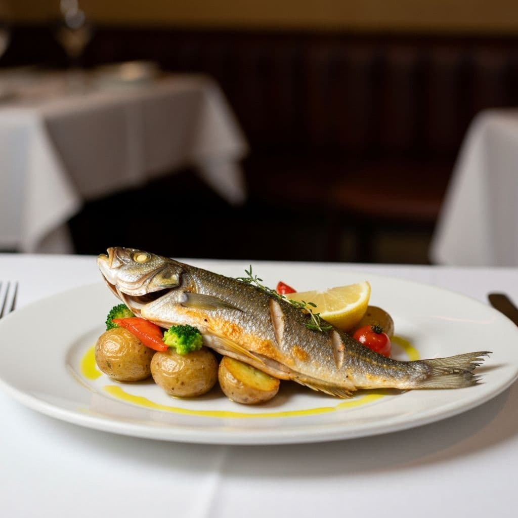 Robalo selvagem ao forno